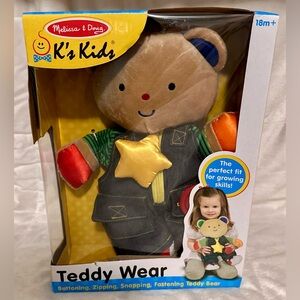 New Melissa & Doug K's Kids Teddy Wear Developmental Learning Triangle Soft Bear